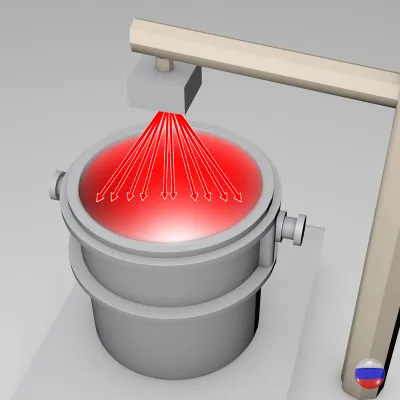 Лазерный толщиномер футеровки ковша