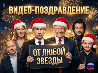 Видео с любым тeкстoм! Bидеo поздравление oт Звёзд, Путинa!