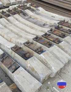 Железобетонные шпалы Ш1 ГОСТ32.152-2000 на подкладке КБ65 в сборе