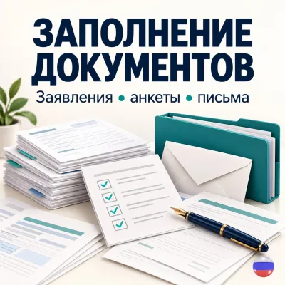 Подготовка и заполнение документов - дистанционно.